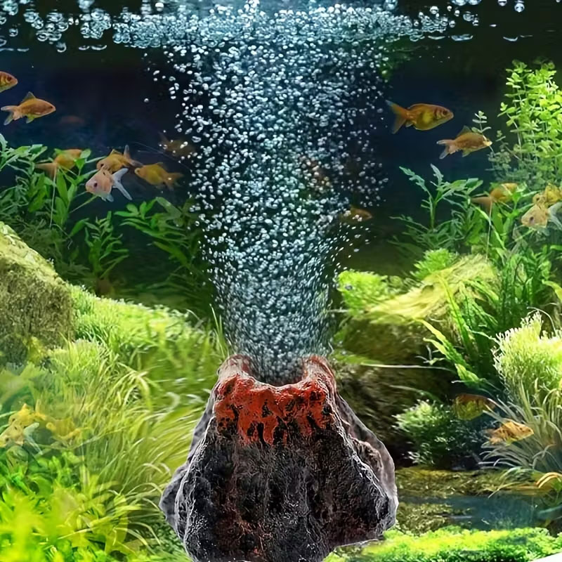 Aquarium Planted Seeds - حجر فقاعات بركاني لأحواض السمك، لا