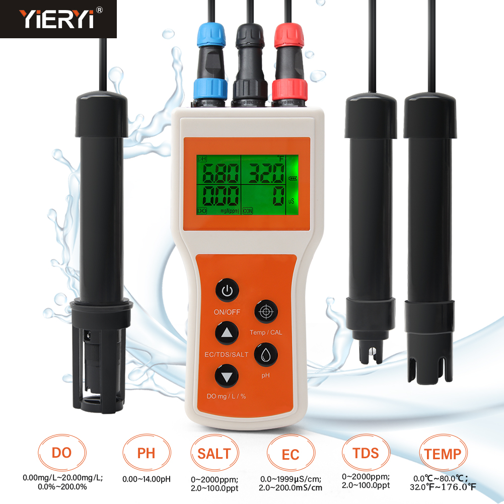 Planted Aquarium Test Kit - مقياس الأكسجين الذائب الذكي ، PH