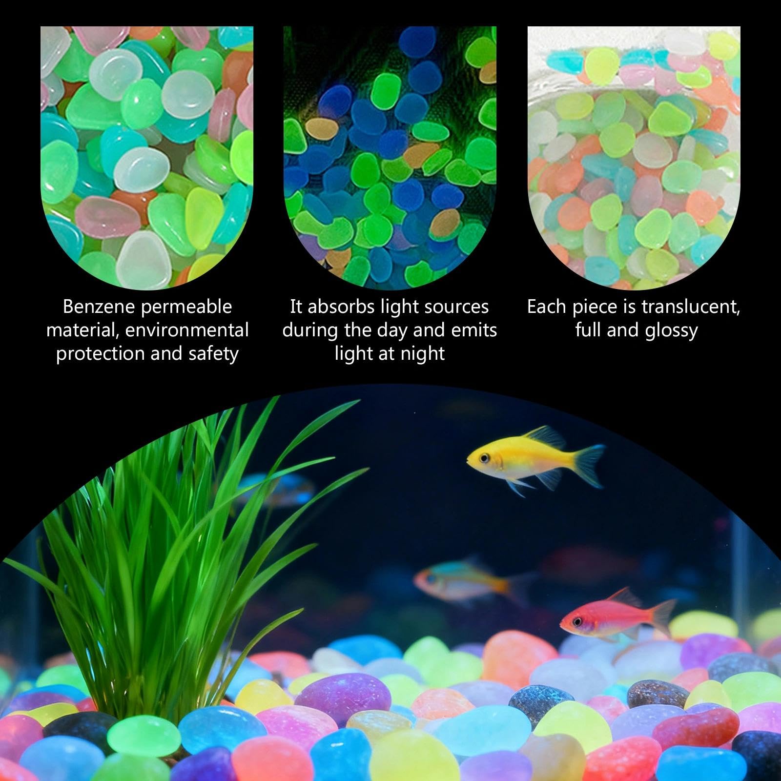حصى متوهج في الظلام للنباتات ا - مراجعة Aquarium Plants وسعره