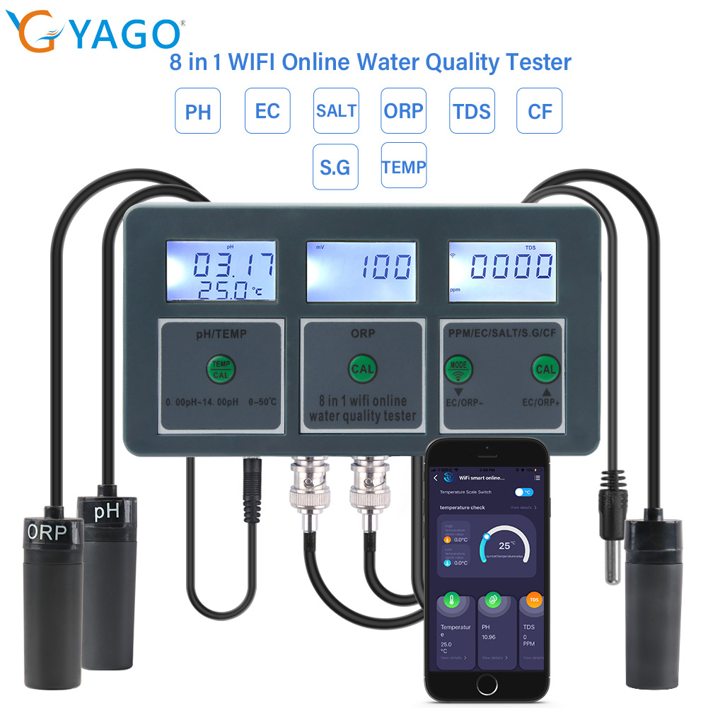 جهاز YAGO 8 في 1 لاختبار جودة  - مراجعة Planted Aquarium Test Kit وسعره