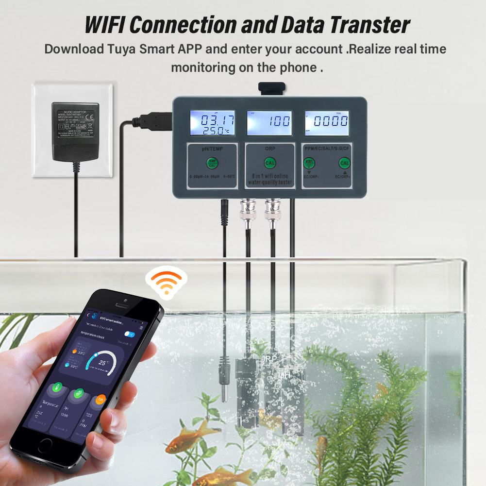 جهاز YAGO 8 في 1 لاختبار جودة  - مراجعة Planted Aquarium Test Kit وسعره