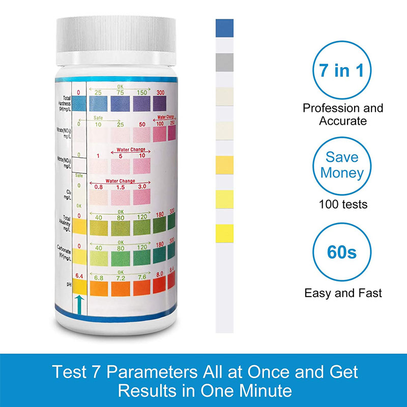 7-IN-1 شرائط اختبار حوض السمك  - مراجعة Planted Aquarium Test Kit وسعره