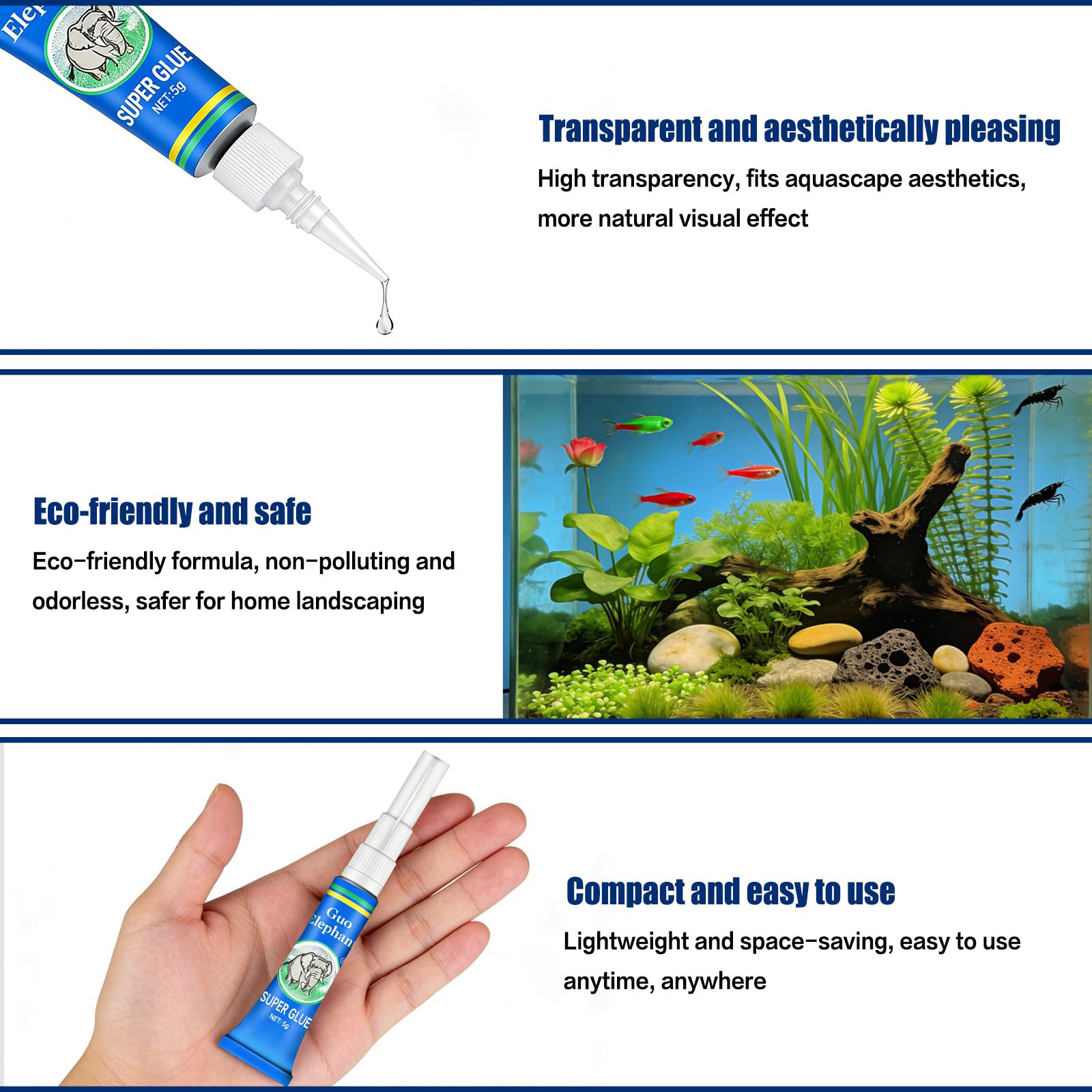 لاصق نباتات أحواض السمك الفوري - مراجعة Aquarium Plant Glue Gel وسعره