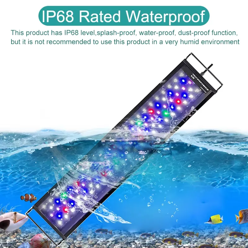 إضاءة حوض السمك LED كاملة الطي - مراجعة Aquarium Planted Fish Tank وسعره