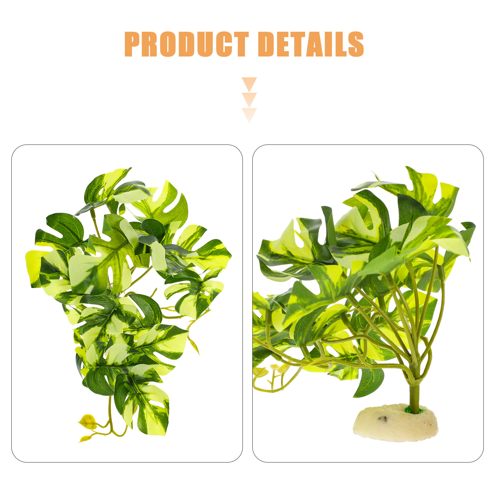 نبات اصطناعي واقعي من الراتنج  - مراجعة Aquarium Planted Fish Tank وسعره